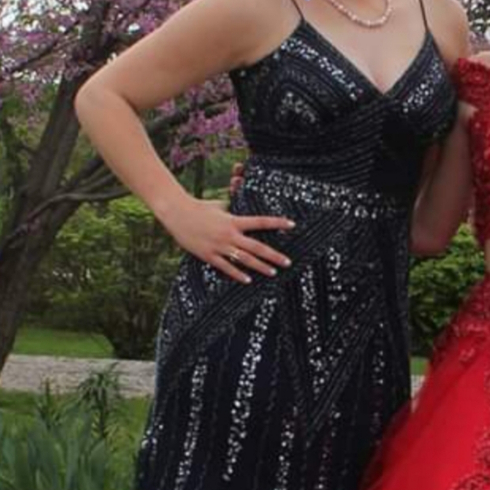 Dark Navy Blue formal gown